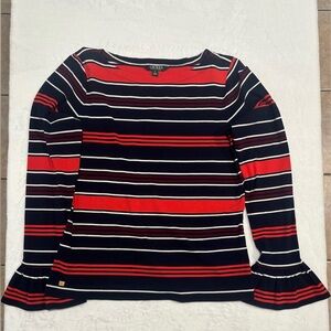 Ralph Lauren  Fitted Bell Sleeve Blouse